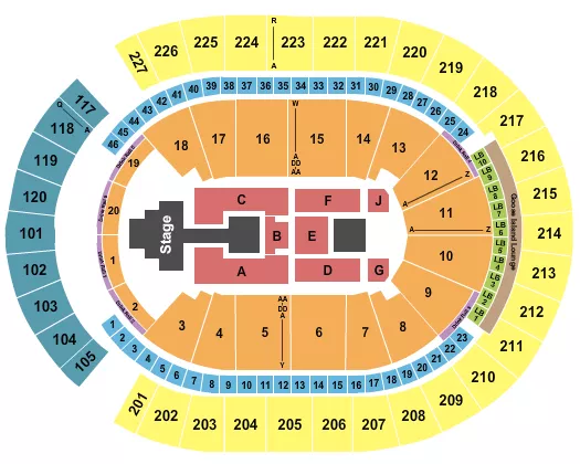 seating chart for T-Mobile Arena - Nicki Minaj - eventticketscenter.com