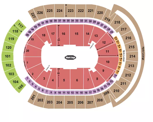 seating chart for T-Mobile Arena - PBR 2 - eventticketscenter.com