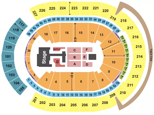 seating chart for T-Mobile Arena - Teddy Swims - eventticketscenter.com