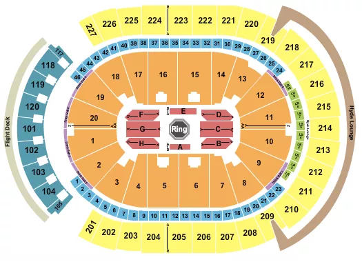 seating chart for T-Mobile Arena - UFC 2 - eventticketscenter.com