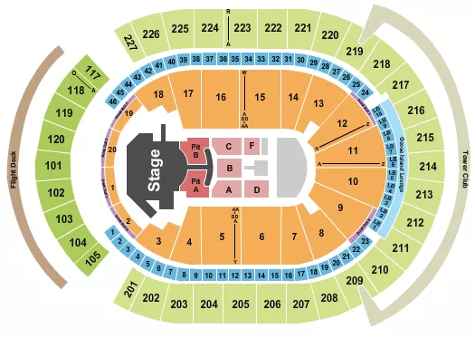 seating chart for T-Mobile Arena - iHeart Radio Music Festival - eventticketscenter.com