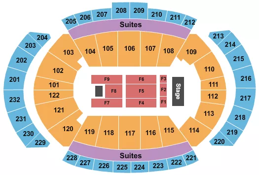 seating chart for T-Mobile Center - Endstage 6 - eventticketscenter.com