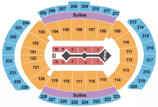 seating chart for T-Mobile Center - For King and Country - eventticketscenter.com