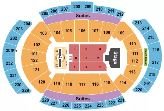 seating chart for T-Mobile Center - Justin Timberlake - eventticketscenter.com
