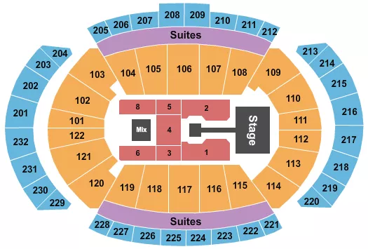 seating chart for T-Mobile Center - Nicki Minaj - eventticketscenter.com