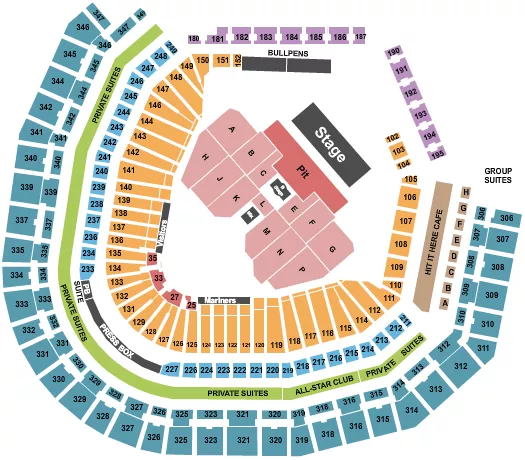 seating chart for T-Mobile Park - My Chemical Romance - eventticketscenter.com