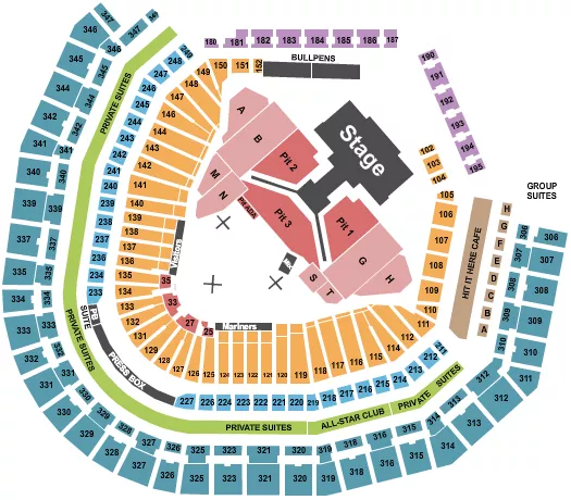 seating chart for T-Mobile Park - Stray Kids - eventticketscenter.com