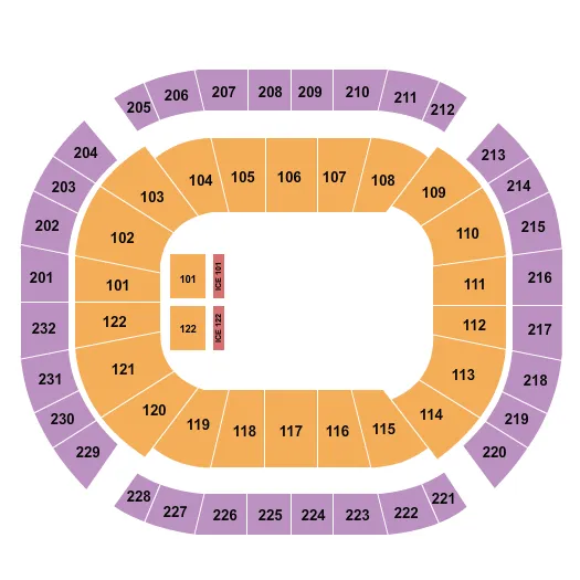 seating chart for T-Mobile Center - Disney OnIce - eventticketscenter.com