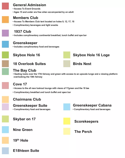 seating chart for TPC Scottsdale - Phoenix Open - eventticketscenter.com