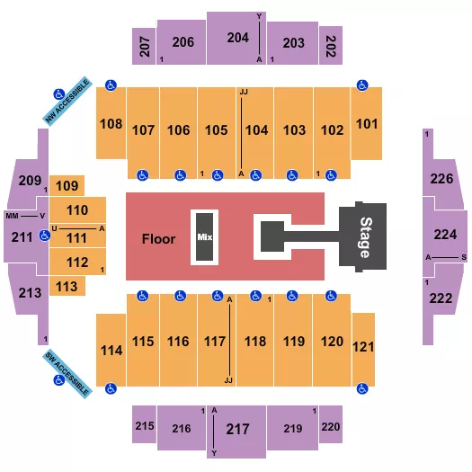 seating chart for Tacoma Dome - Ateez - eventticketscenter.com