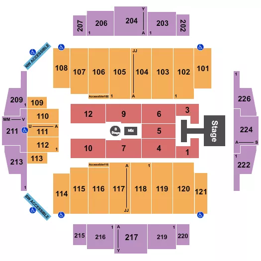 seating chart for Tacoma Dome - Disney Descendants - eventticketscenter.com