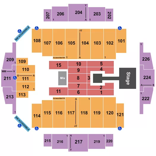 seating chart for Tacoma Dome - Le Sserafim - eventticketscenter.com