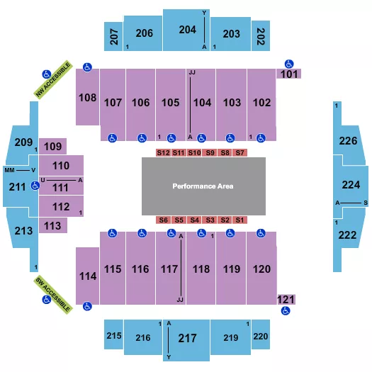 seating chart for Tacoma Dome - PBR 2 - eventticketscenter.com