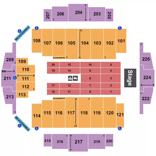 seating chart for Tacoma Dome - Pentatonix - eventticketscenter.com