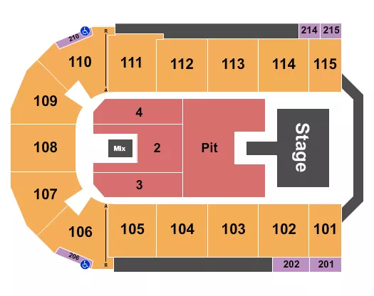 seating chart for Tahoe Blue Event Center - Endstage Pit/Catwalk - eventticketscenter.com