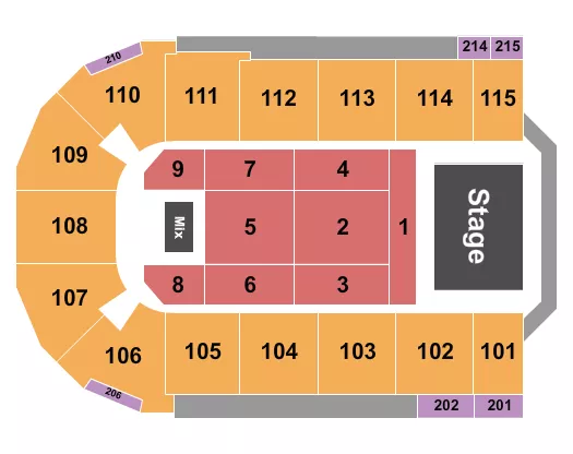 seating chart for Tahoe Blue Event Center - Endstage - eventticketscenter.com