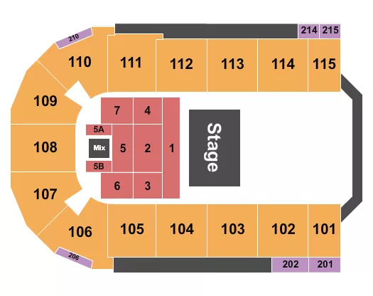 seating chart for Tahoe Blue Event Center - Half House 2 - eventticketscenter.com