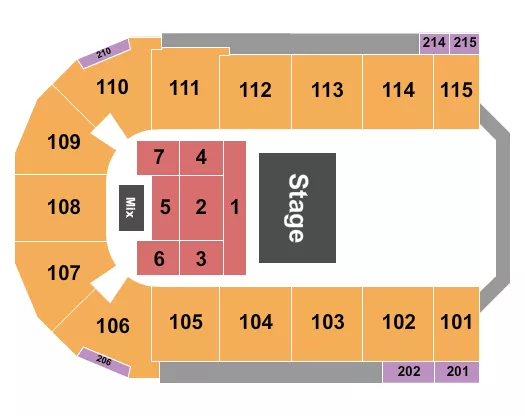 seating chart for Tahoe Blue Event Center - Half House - eventticketscenter.com