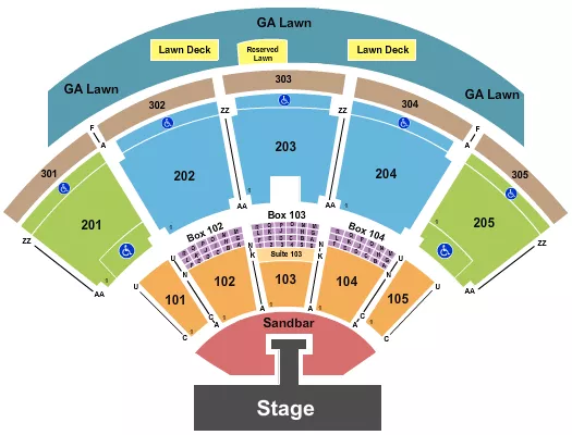 seating chart for Talking Stick Resort Amphitheatre - Kenny Chesney - eventticketscenter.com
