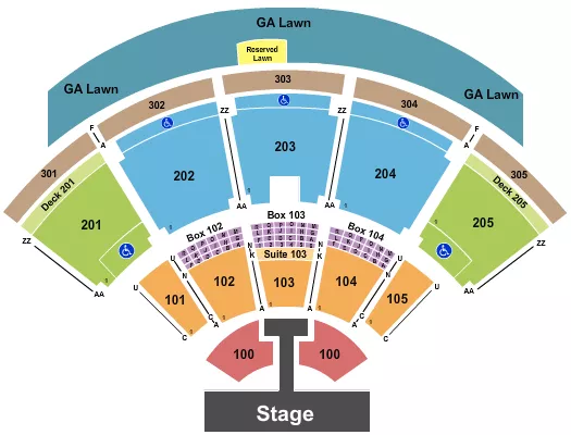 seating chart for Talking Stick Resort Amphitheatre - Endstage with Catwalk - eventticketscenter.com