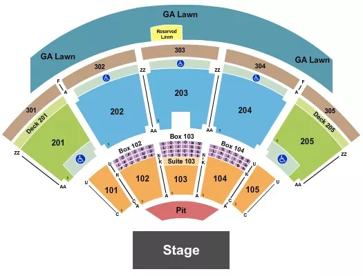 seating chart for Talking Stick Resort Amphitheatre - Endstage Pit - eventticketscenter.com