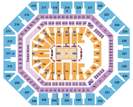 Basketball Seating Map