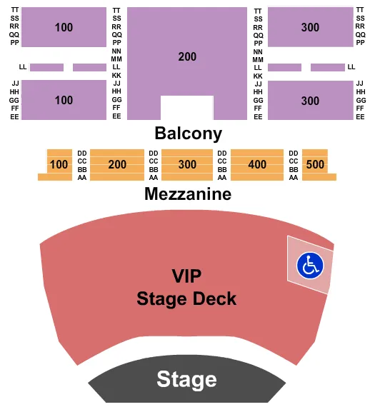 seating chart for Historic Duncan Auditorium at Tampa Theatre - Endstage GA - eventticketscenter.com