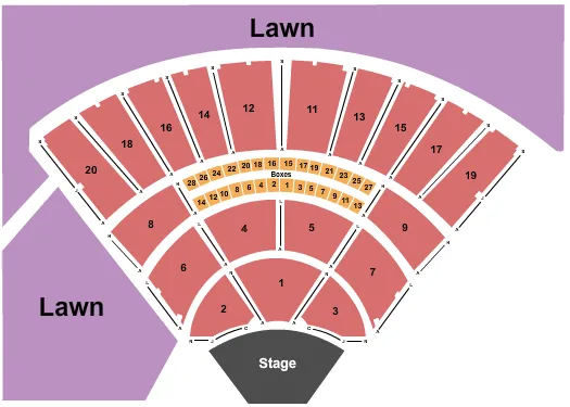seating chart for Tanglewood - End Stage - eventticketscenter.com