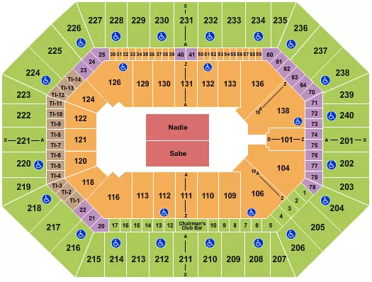 seating chart for Target Center - Bad Bunny - eventticketscenter.com