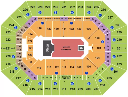 seating chart for Target Center - Billy Strings - eventticketscenter.com