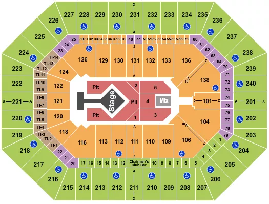 seating chart for Target Center - Blink 182 - eventticketscenter.com