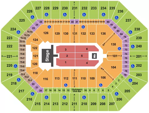 seating chart for Target Center - Bryan Adams - eventticketscenter.com