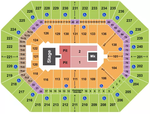 seating chart for Target Center - Cage the Elephant - eventticketscenter.com