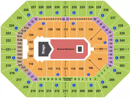 seating chart for Target Center - Deftones - eventticketscenter.com