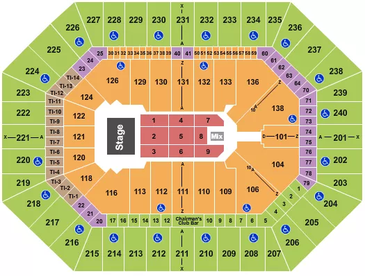seating chart for Target Center - Endstage 4 - eventticketscenter.com