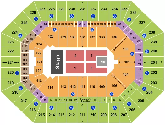 seating chart for Target Center - Endstage 5 - eventticketscenter.com