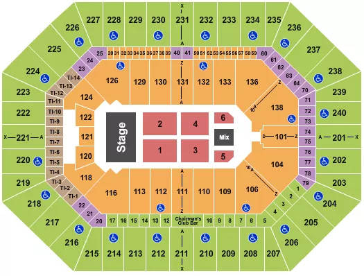 seating chart for Target Center - Endstage 5 - eventticketscenter.com