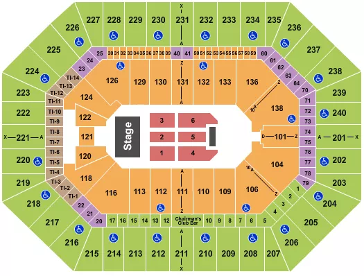 seating chart for Target Center - Endstage 6 - eventticketscenter.com