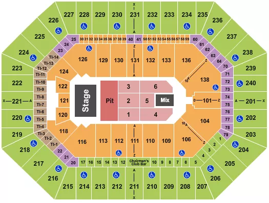 seating chart for Target Center - Endstage Front GA Floor - eventticketscenter.com