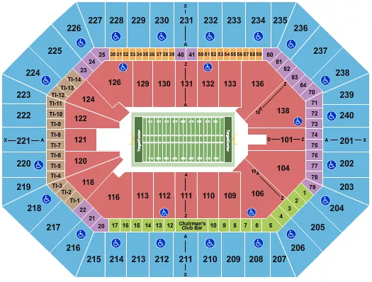 seating chart for Target Center - Football - eventticketscenter.com