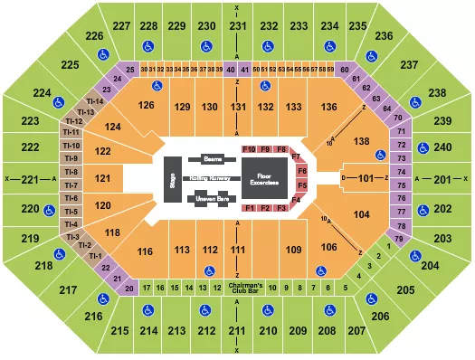 seating chart for Target Center - Gold Over America Tour - eventticketscenter.com