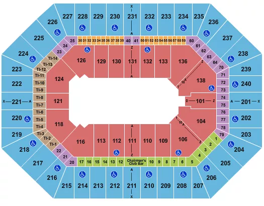 seating chart for Target Center - Open Floor - eventticketscenter.com