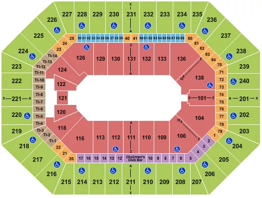 seating chart for Target Center - Open Floor - eventticketscenter.com