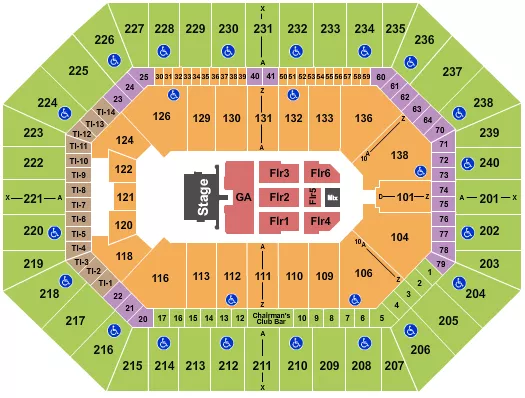 seating chart for Target Center - Springsteen - eventticketscenter.com