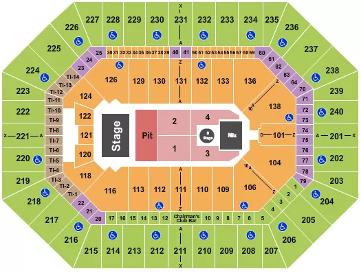 seating chart for Target Center - Tyler Childers - eventticketscenter.com