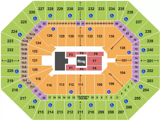 seating chart for Target Center - WWE 2 - eventticketscenter.com