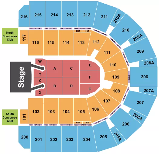 seating chart for Vibrant Arena at The MARK - Little Big Town - eventticketscenter.com