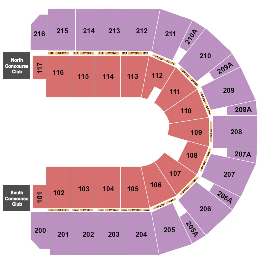 seating chart for Vibrant Arena at The MARK - Open Floor 2 - eventticketscenter.com