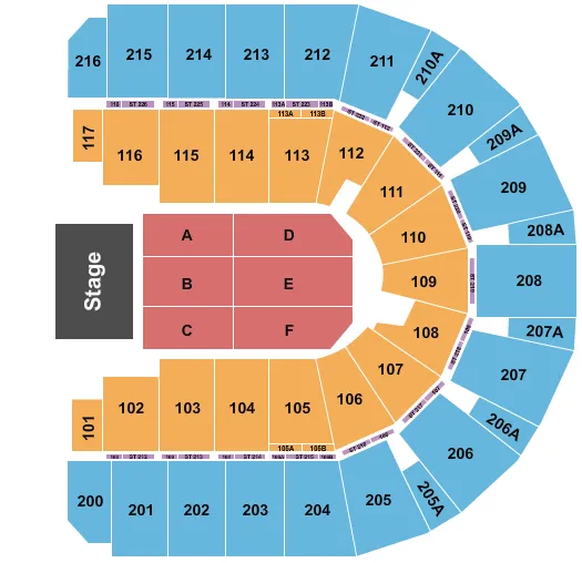 seating chart for Vibrant Arena at The MARK - Reba McEntire - eventticketscenter.com