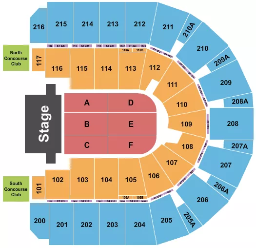 seating chart for Vibrant Arena at The MARK - TSO - eventticketscenter.com